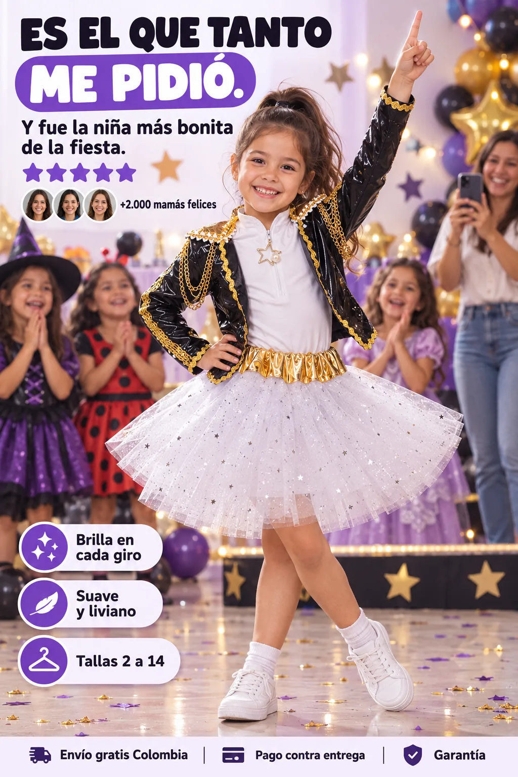Disfraz K-pop para niña con tutú — es el que tanto me pidió